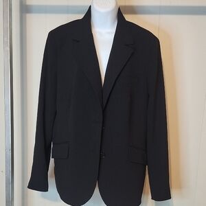 Anne Klein Black Sport Coat with Notched Lapels